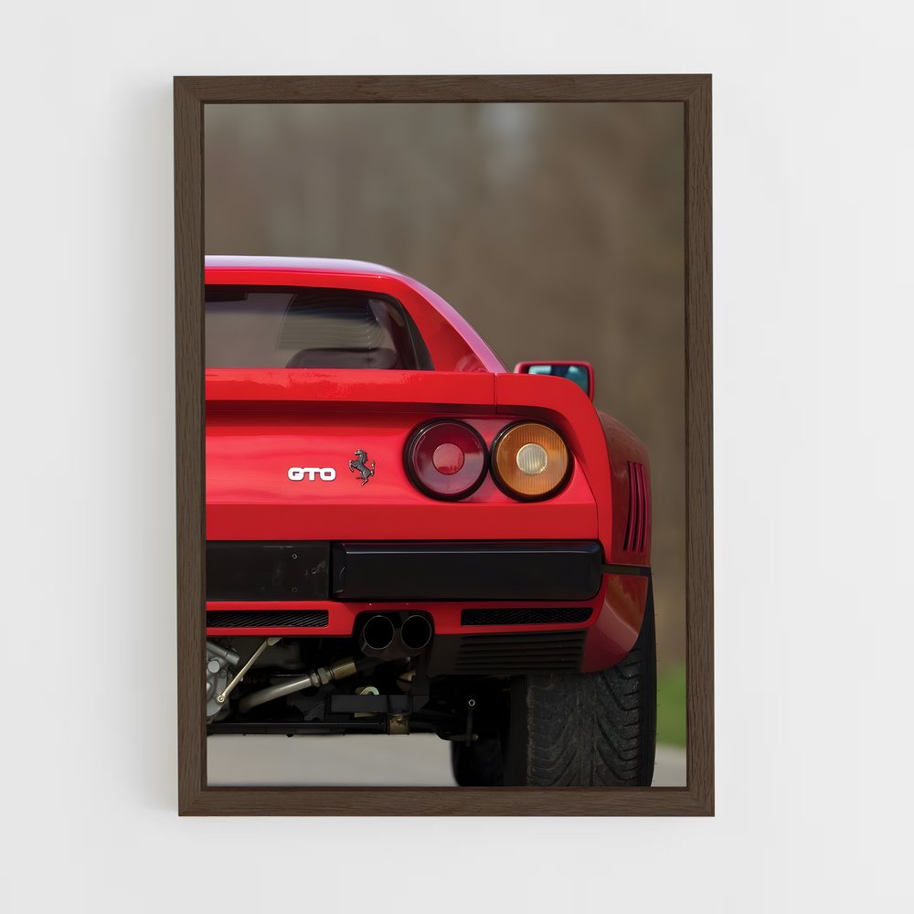 Poster gto de Rouge – affiche Ferrari (vue 5)